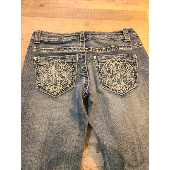 Paisley size 2 women's white washed bootcut jeans with embroidered pockets - Picture 3 of 10